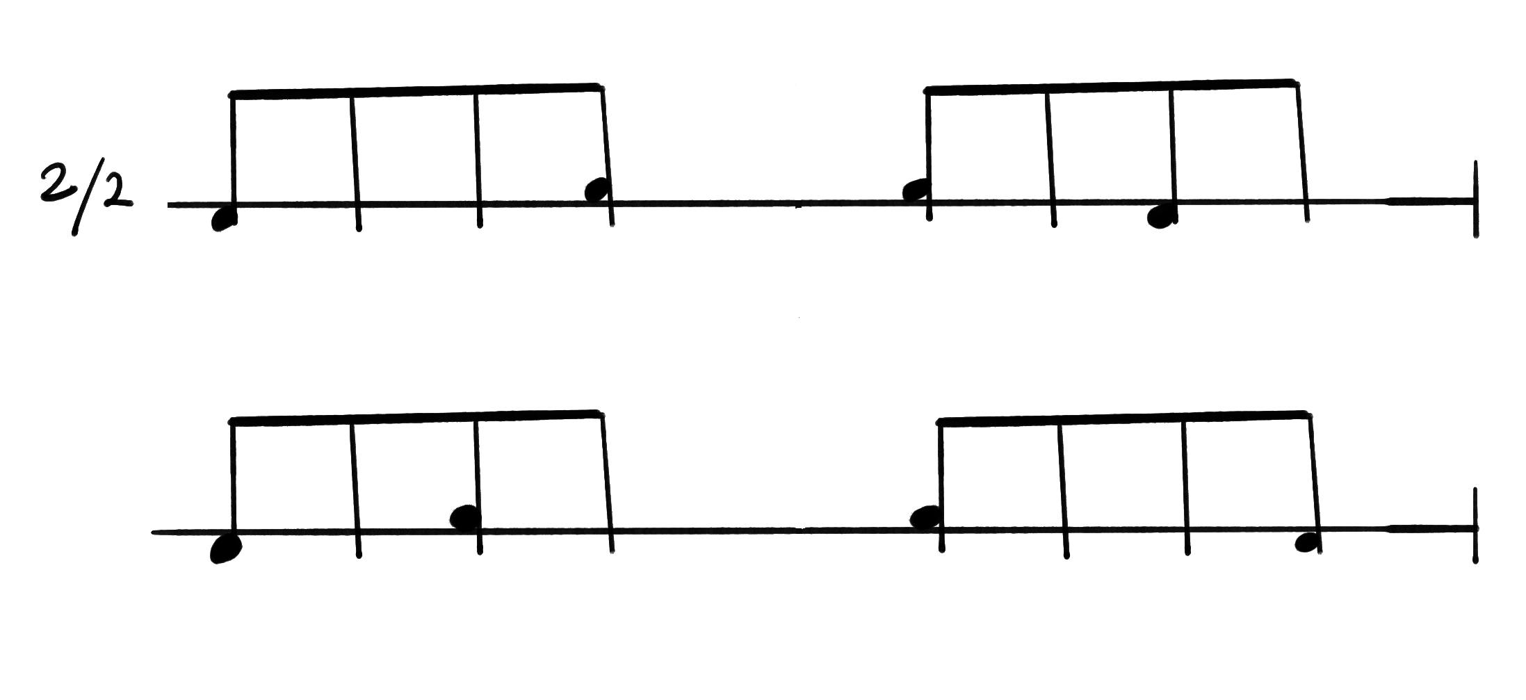 Notation for Slow Samba, Agogô part.