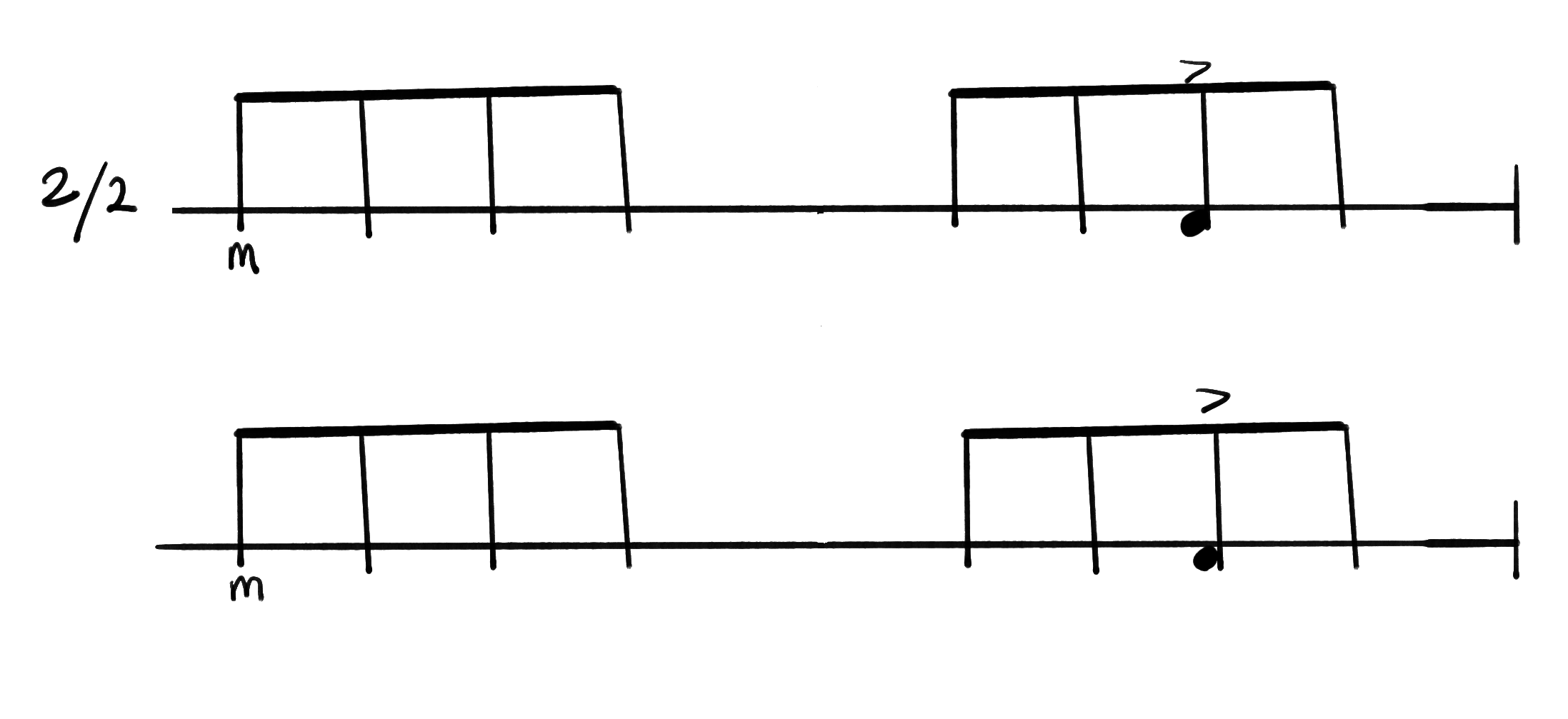 Notation for Slow Samba, Surdo Low (Virada) part.