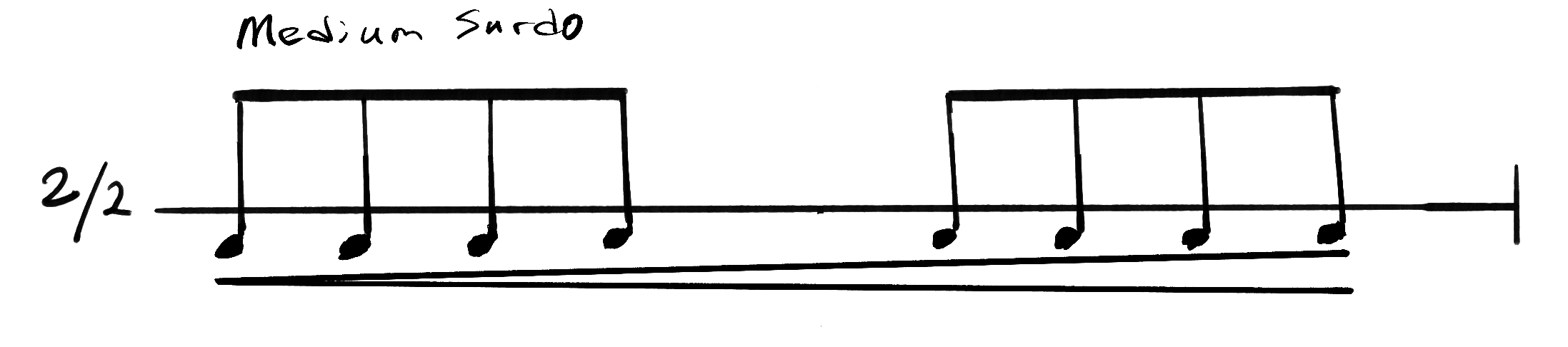 Notation for Samba Reggae, Intro D.