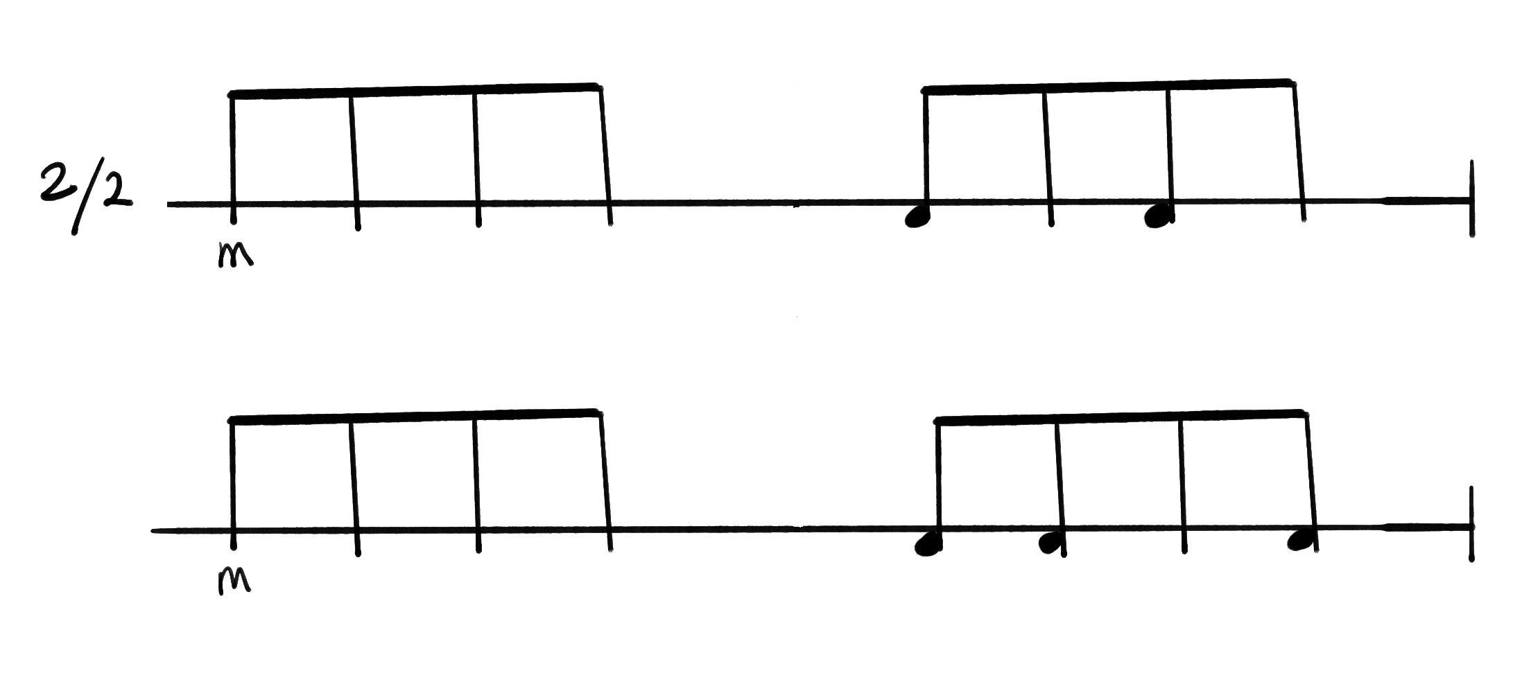 Notation for Slow Samba, Surdo Medium part.